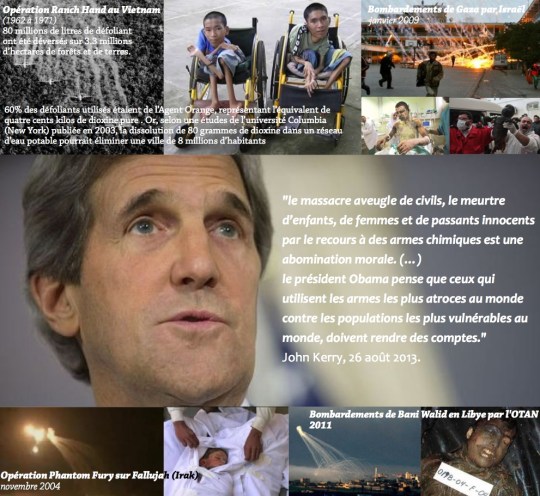 Montage bombardements USA Kerry