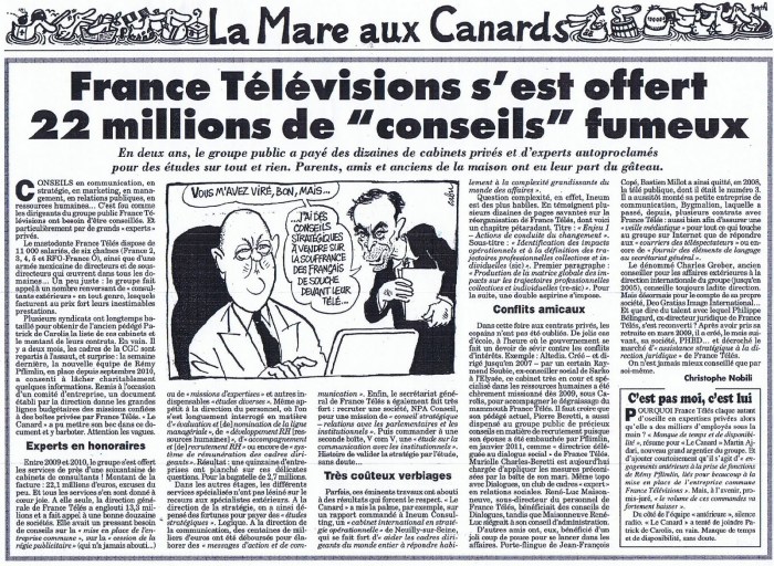 le canard 1 juin 2011 22 millions de conseils fumeux