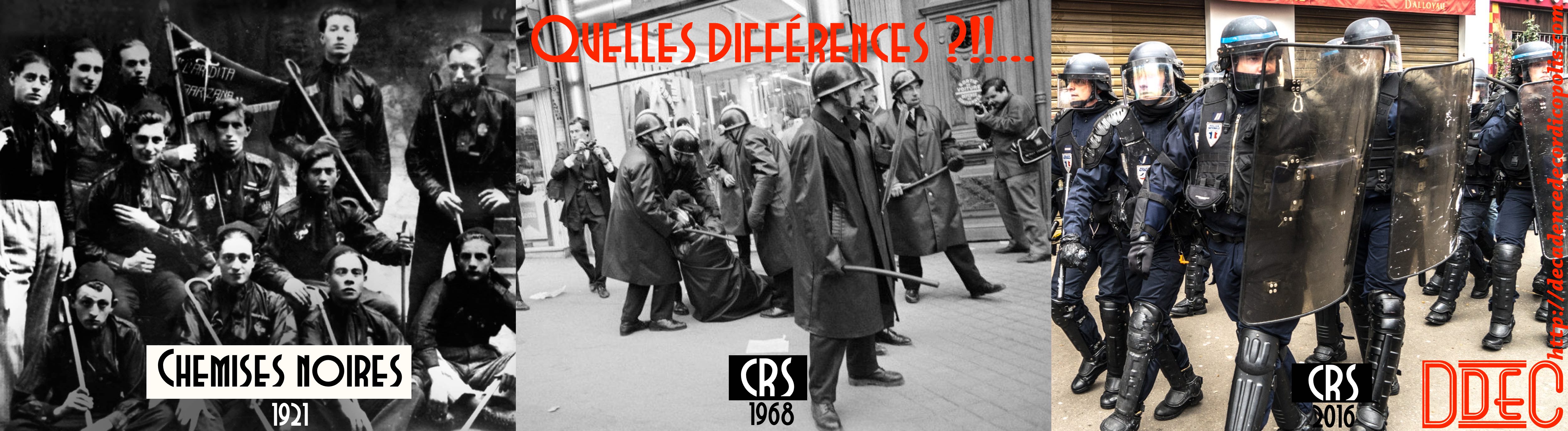 montage fascistes vs CRS