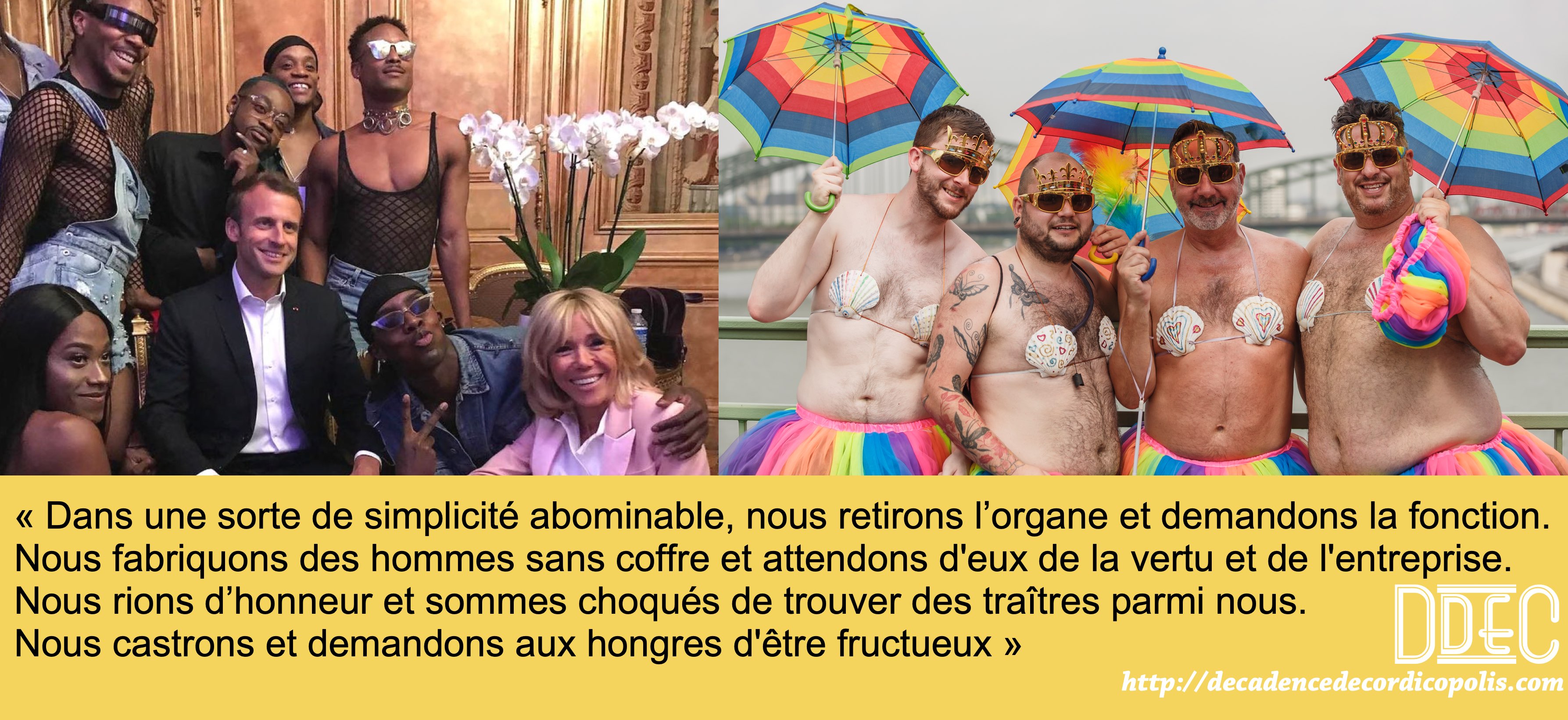 Montage Macron Gay Pride Cologne